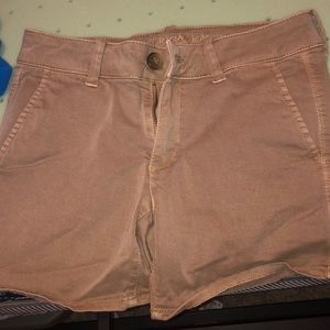 American Eagle Khaki Midi Shorts